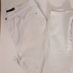 Ralph Lauren premier skinny cropped jeans white size 12
